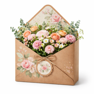 Caixa Para Flores Tipo Envelope Kraft